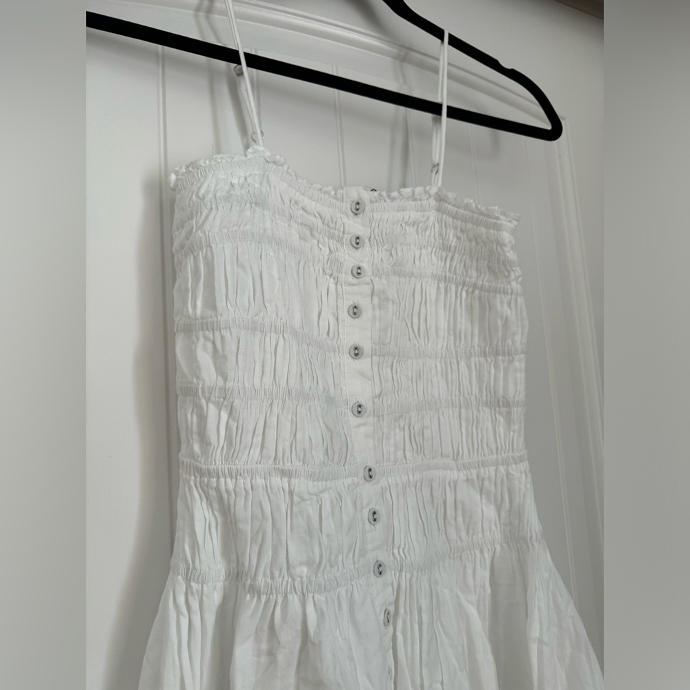 NWT Rita Ora X Primark White Button Front Dress Mini Stretchy Top Size XS - Picture 3 of 9
